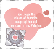 Companion Cube Valentine from Valve's official Portal 2 blog.