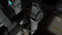 Hoopy the Hoop in one of Rattmann's dens in Portal 2