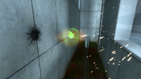 An Energy Pellet launcher and catcher in Portal 2's Chamber 7