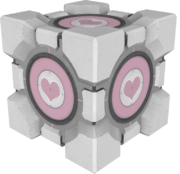 Umoderne Festival Notesbog Weighted Companion Cube - Portal Wiki