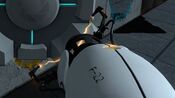 Beta version of the Portal Gun, with the label "F-22".