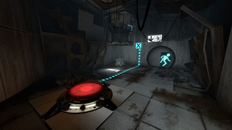 File:Portal 2 Chapter 1 Introduction cube button.jpg