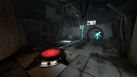 The decayed Test Chamber 00 in Portal 2